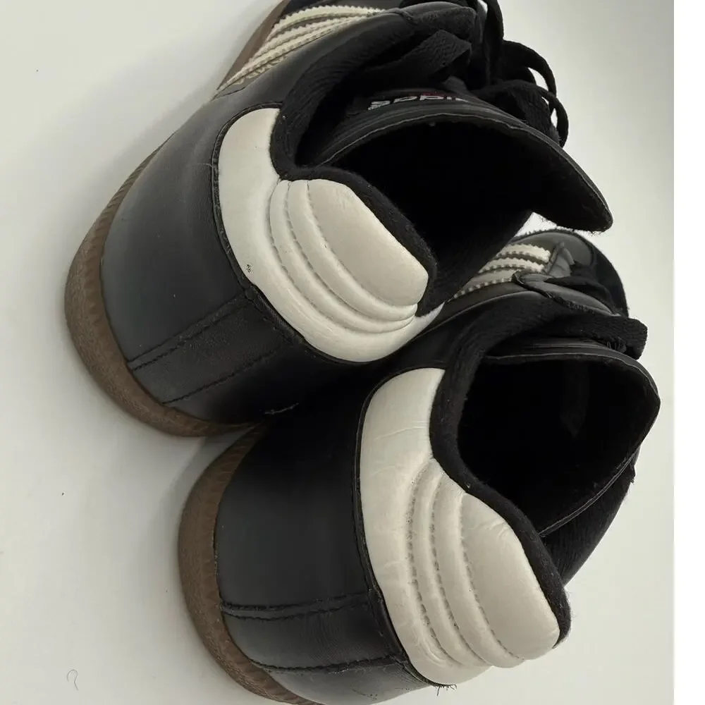 adidas black leather